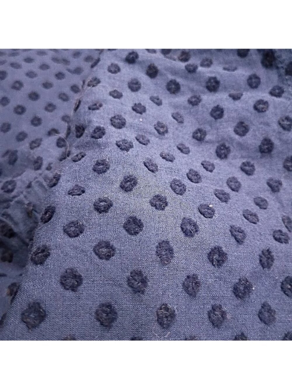 Loft Womens Polka Dot Navy Blue Dress XL Lightweight Cotton 3/4 Sleeve - Picture 12 of 13